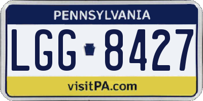 PA license plate LGG8427