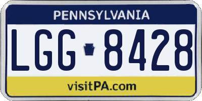 PA license plate LGG8428
