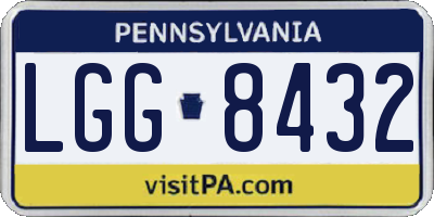 PA license plate LGG8432