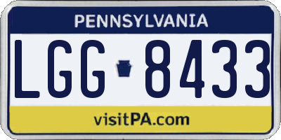 PA license plate LGG8433