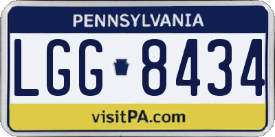 PA license plate LGG8434