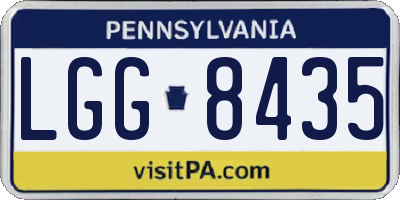 PA license plate LGG8435