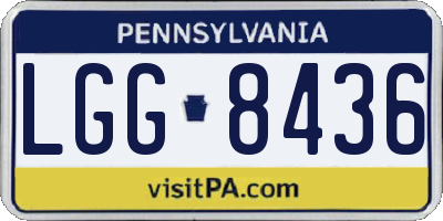 PA license plate LGG8436