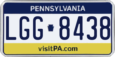 PA license plate LGG8438