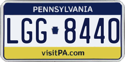 PA license plate LGG8440