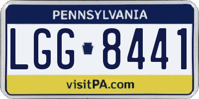 PA license plate LGG8441