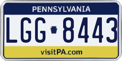 PA license plate LGG8443