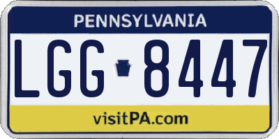 PA license plate LGG8447
