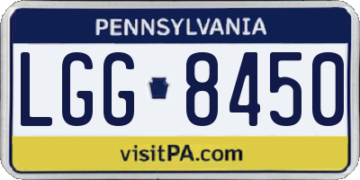 PA license plate LGG8450