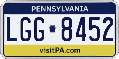 PA license plate LGG8452