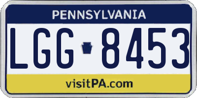 PA license plate LGG8453