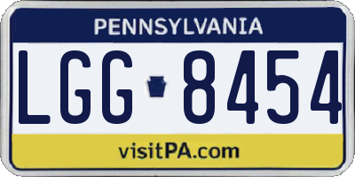 PA license plate LGG8454