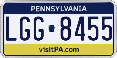 PA license plate LGG8455