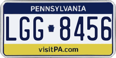 PA license plate LGG8456