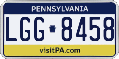 PA license plate LGG8458