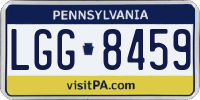 PA license plate LGG8459