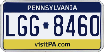 PA license plate LGG8460