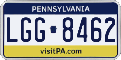 PA license plate LGG8462