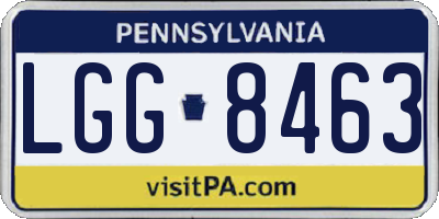 PA license plate LGG8463