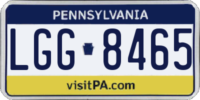 PA license plate LGG8465