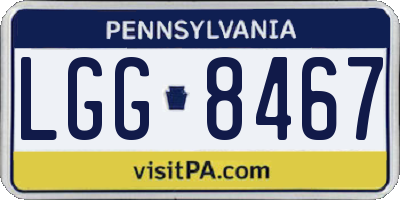 PA license plate LGG8467