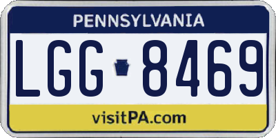 PA license plate LGG8469