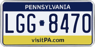 PA license plate LGG8470