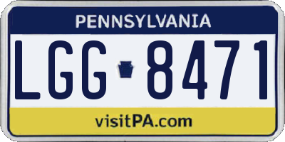 PA license plate LGG8471