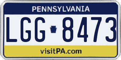 PA license plate LGG8473