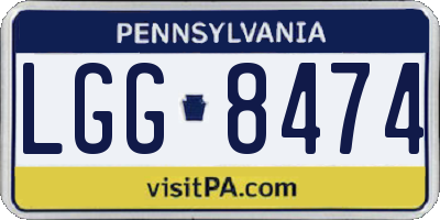 PA license plate LGG8474