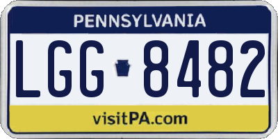 PA license plate LGG8482