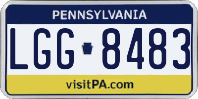 PA license plate LGG8483