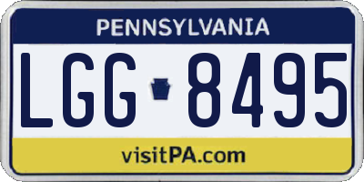 PA license plate LGG8495