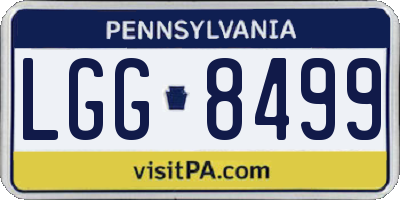 PA license plate LGG8499