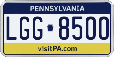 PA license plate LGG8500