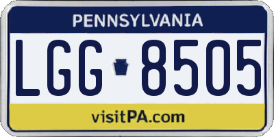 PA license plate LGG8505