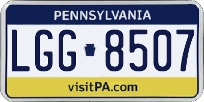 PA license plate LGG8507