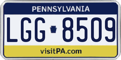 PA license plate LGG8509
