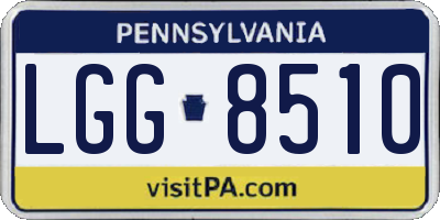PA license plate LGG8510