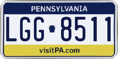 PA license plate LGG8511