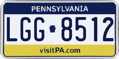 PA license plate LGG8512