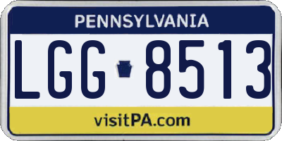 PA license plate LGG8513
