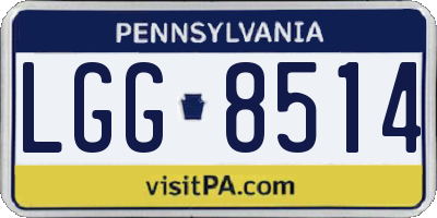 PA license plate LGG8514