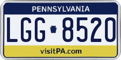 PA license plate LGG8520