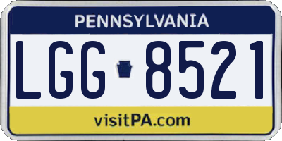 PA license plate LGG8521