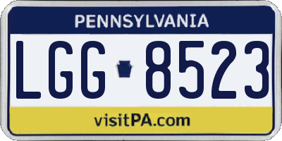 PA license plate LGG8523