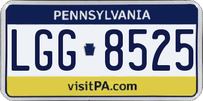 PA license plate LGG8525