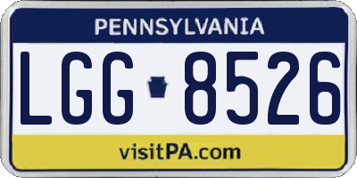 PA license plate LGG8526