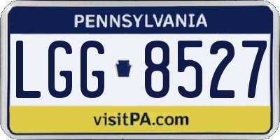 PA license plate LGG8527