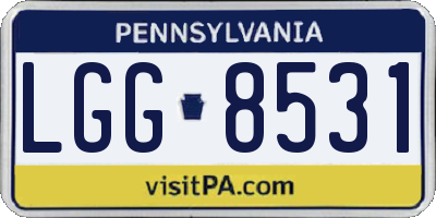 PA license plate LGG8531